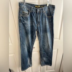 Blue Cult Denim Dark Wash‎ Premium Straight Jeans Men's Size 34 X 32 Travel Work